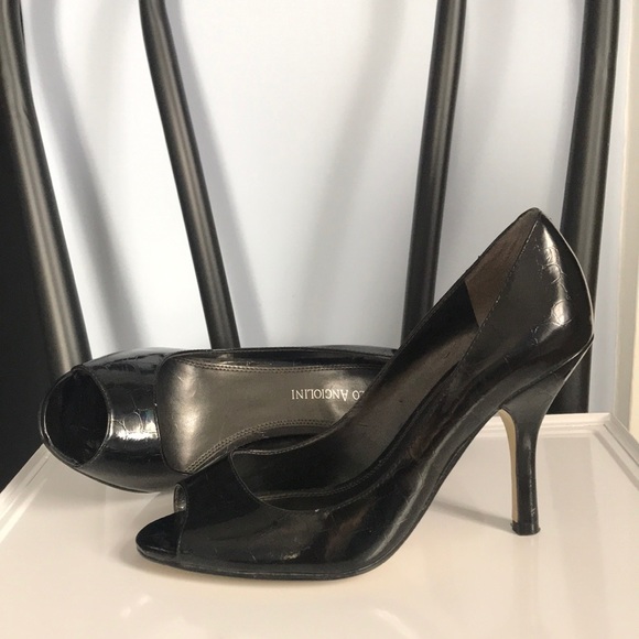 Enzo Angiolini Eamaylie 5.5M Black peep toe heels - Picture 5 of 16